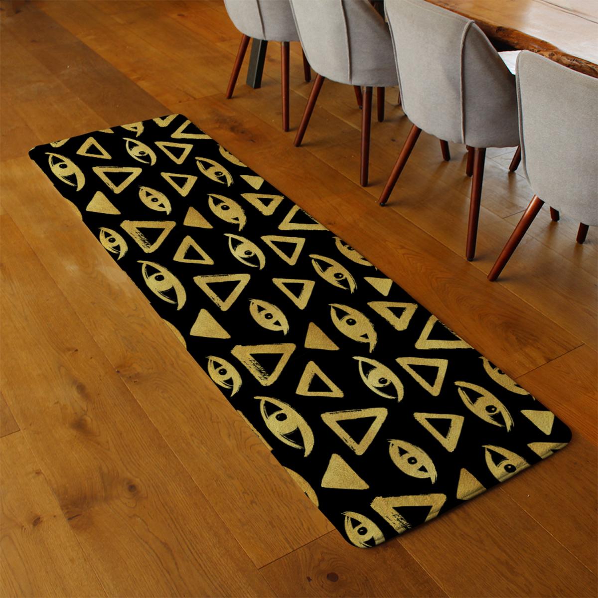 Eyes Pyramids Runner Rug - Black – image 3
