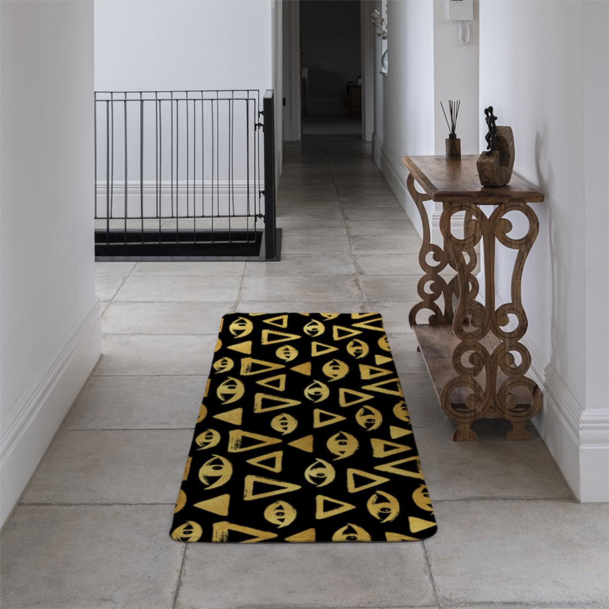 Eyes Pyramids Runner Rug - Black – image 4