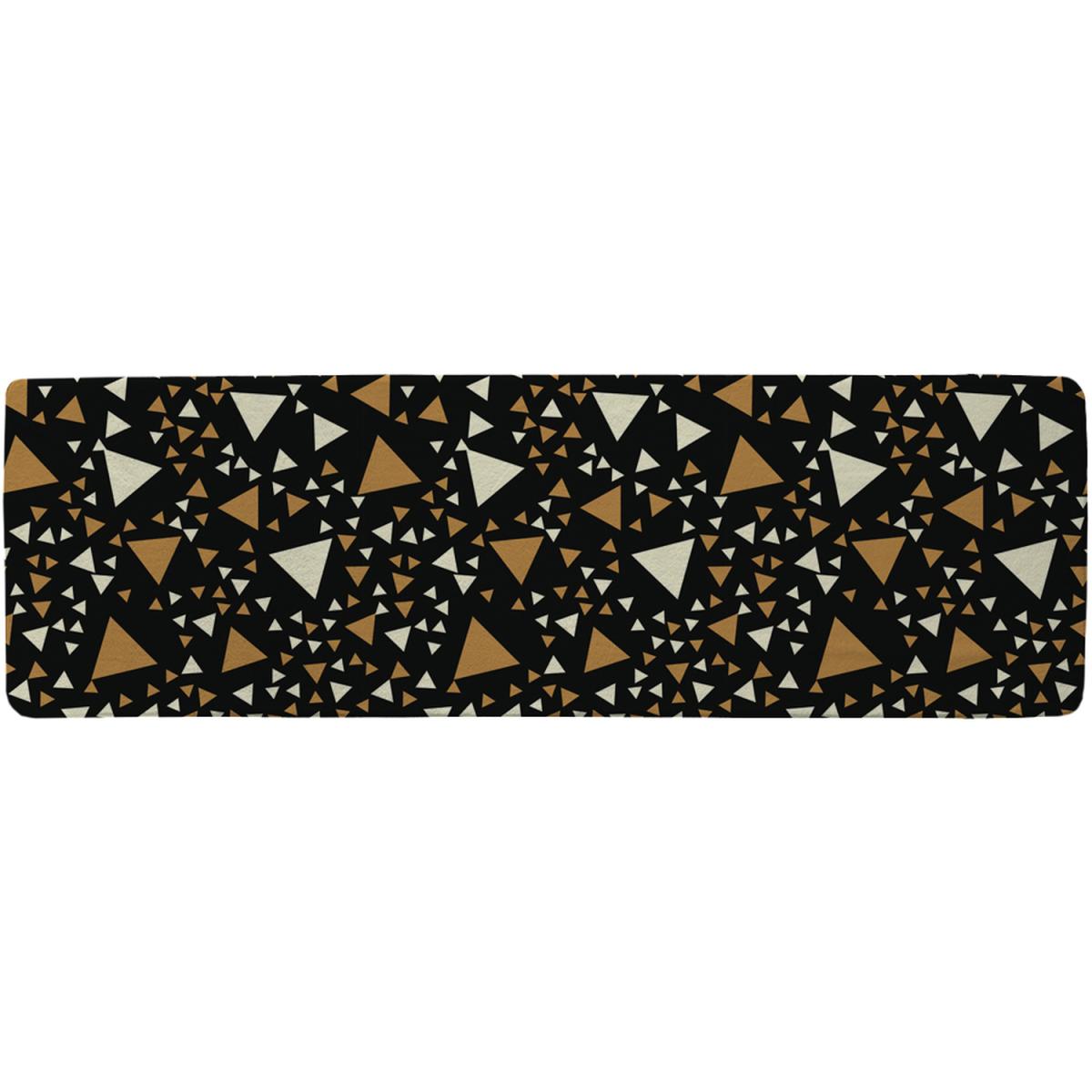 Triangles On Black Runner Rug - Black – image 2