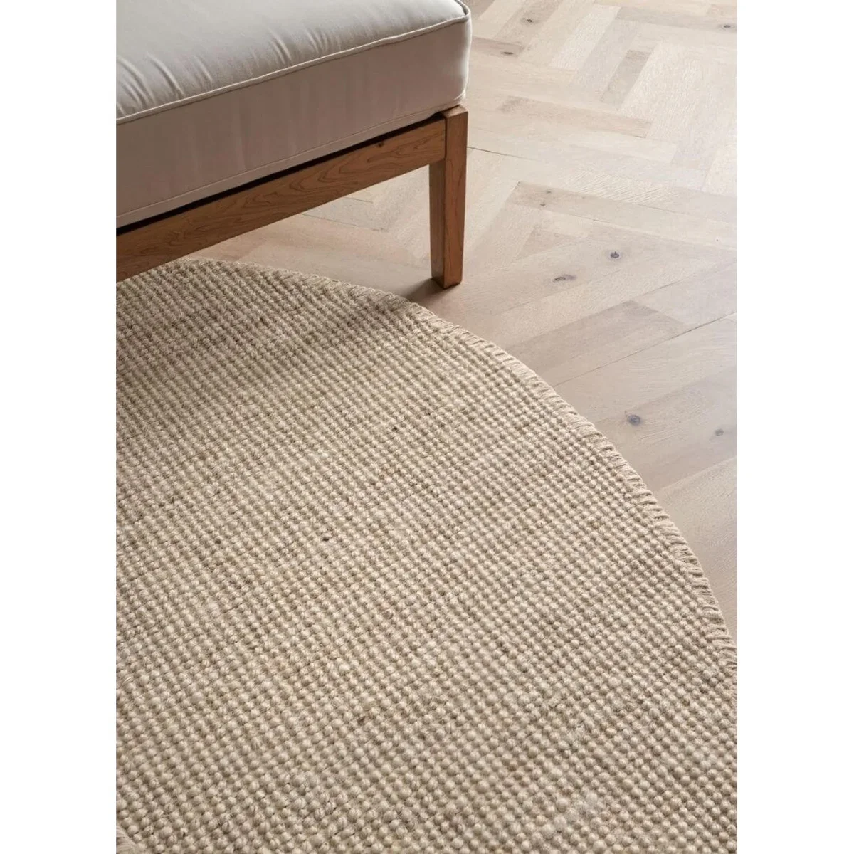 Hanse Home Jaipur Natural Timeless Sustainable Jute Plain Round Rug White - White / 160.0cm – image 8