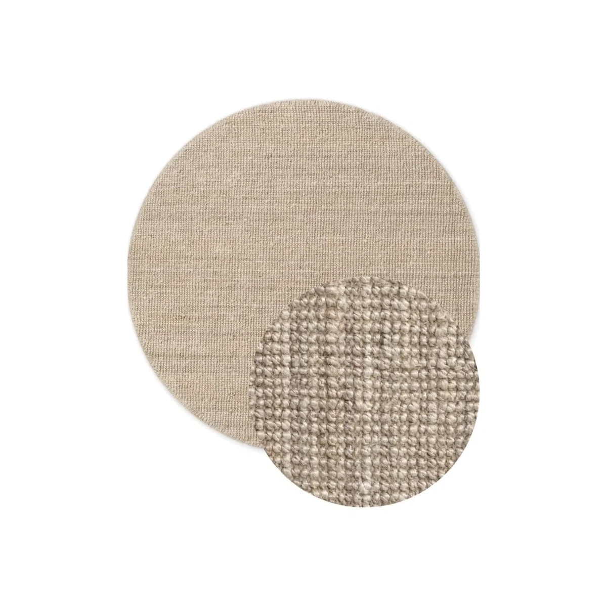 Hanse Home Jaipur Natural Timeless Sustainable Jute Plain Round Rug White - White / 160.0cm – image 1
