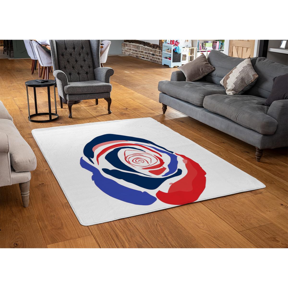 Red  Blue Rose Rug - Red / 230cm – image 3