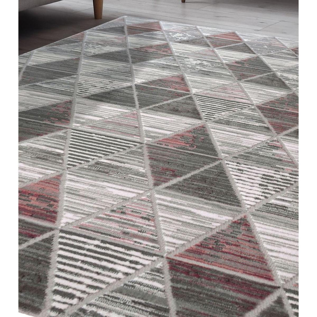 Pink Glamourous Geometric Rugs - Holm - Pink – image 2