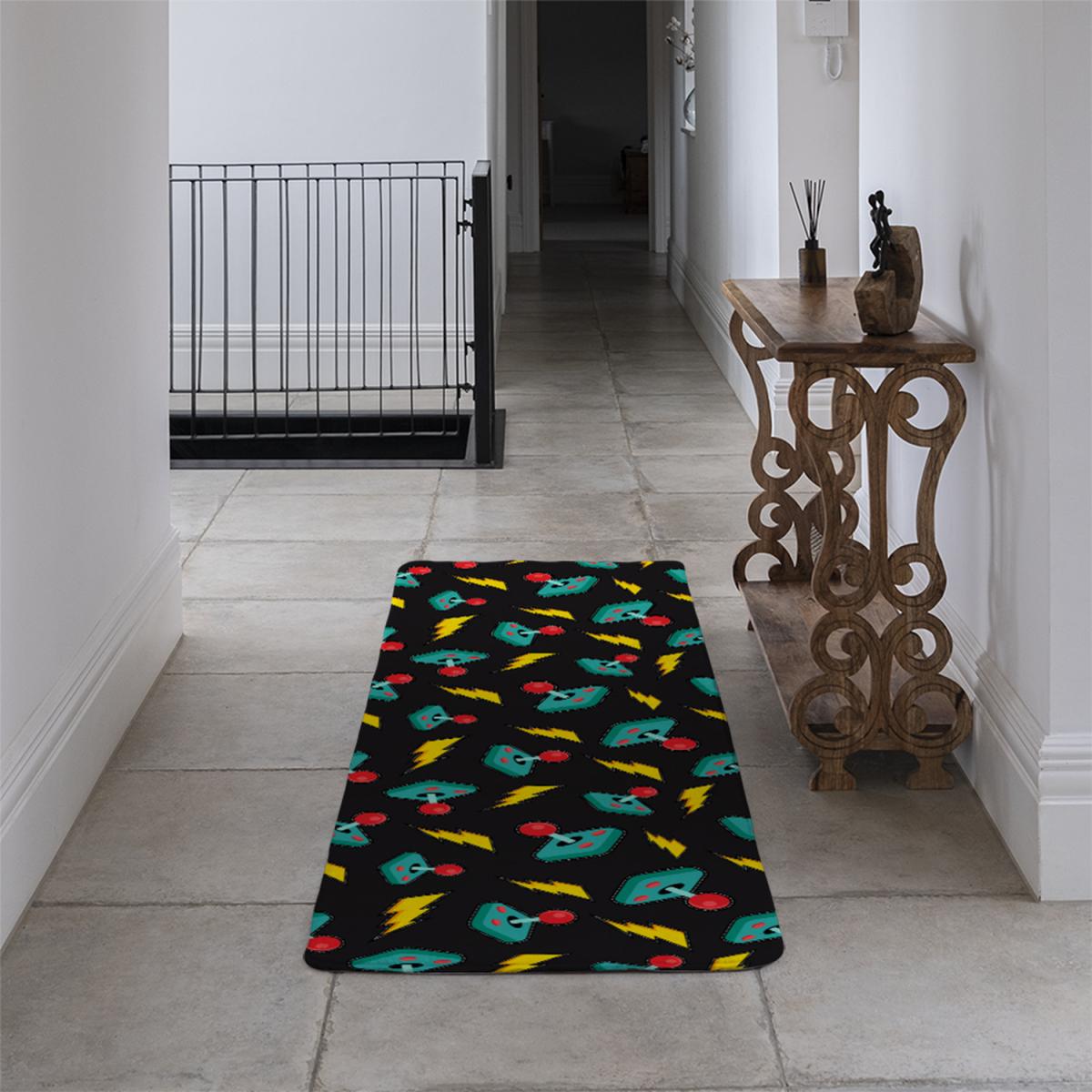 Retro Video Game Joystick Runner Rug - Black – image 3