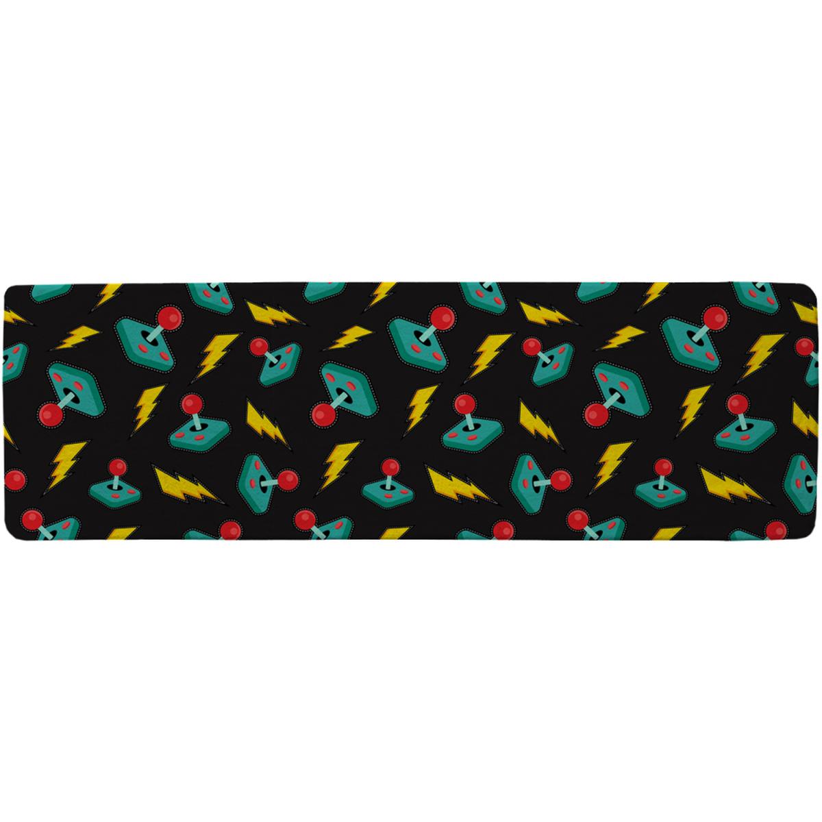 Retro Video Game Joystick Runner Rug - Black – image 4