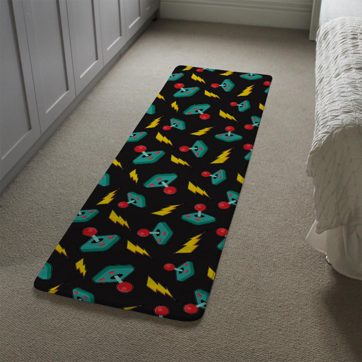 Retro Video Game Joystick Runner Rug - Black – image 5