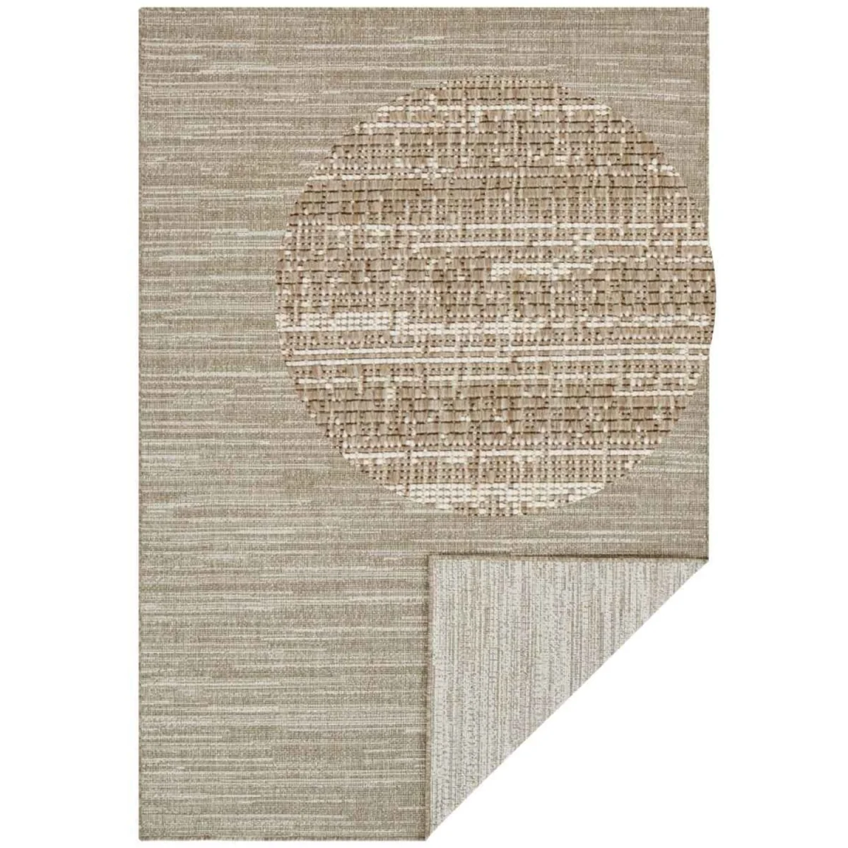 Reversible Melange Striped Indoor & Outdoor Rug Green - Beige – image 6