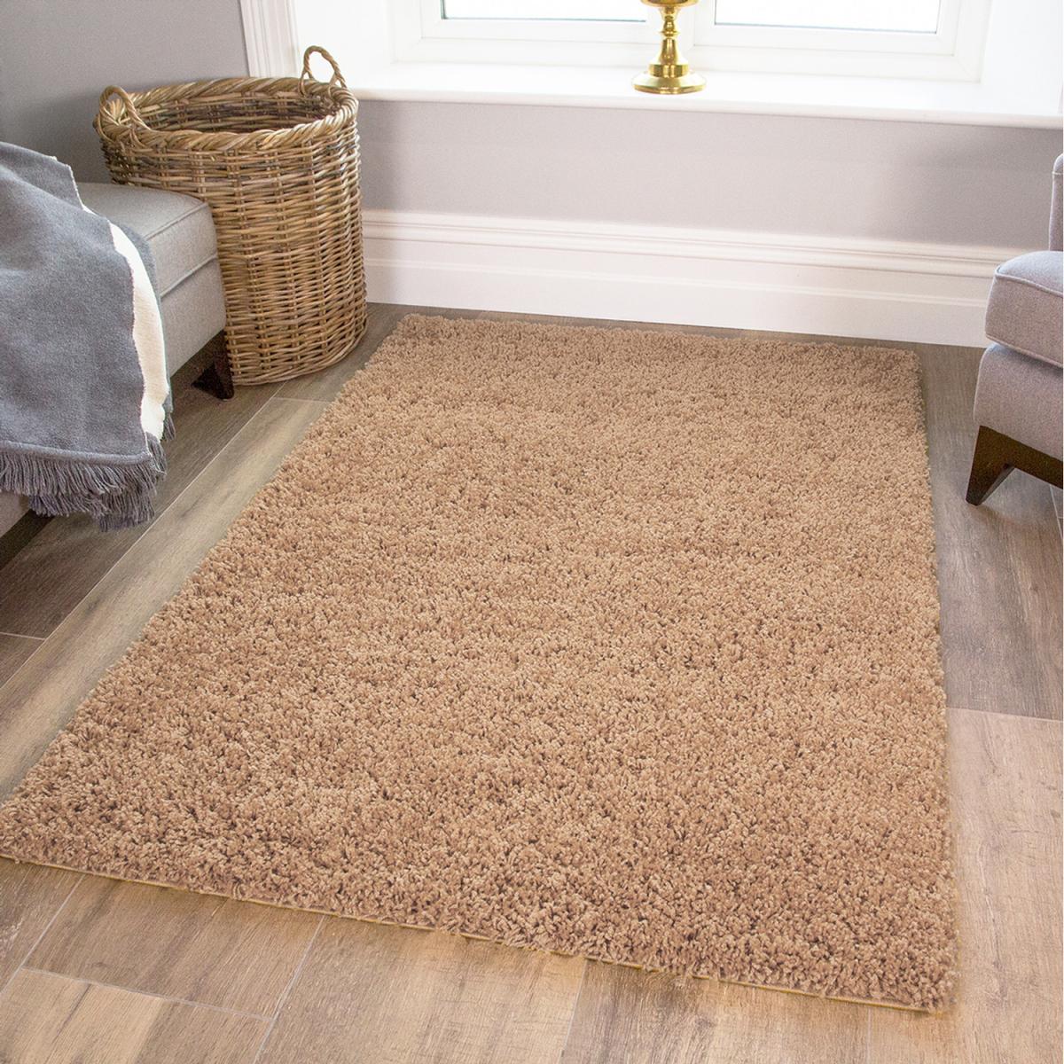 Soft Value Natural Oatmeal Beige Shaggy Area Rug - Oatmeal / 220 x 160cm – image 3