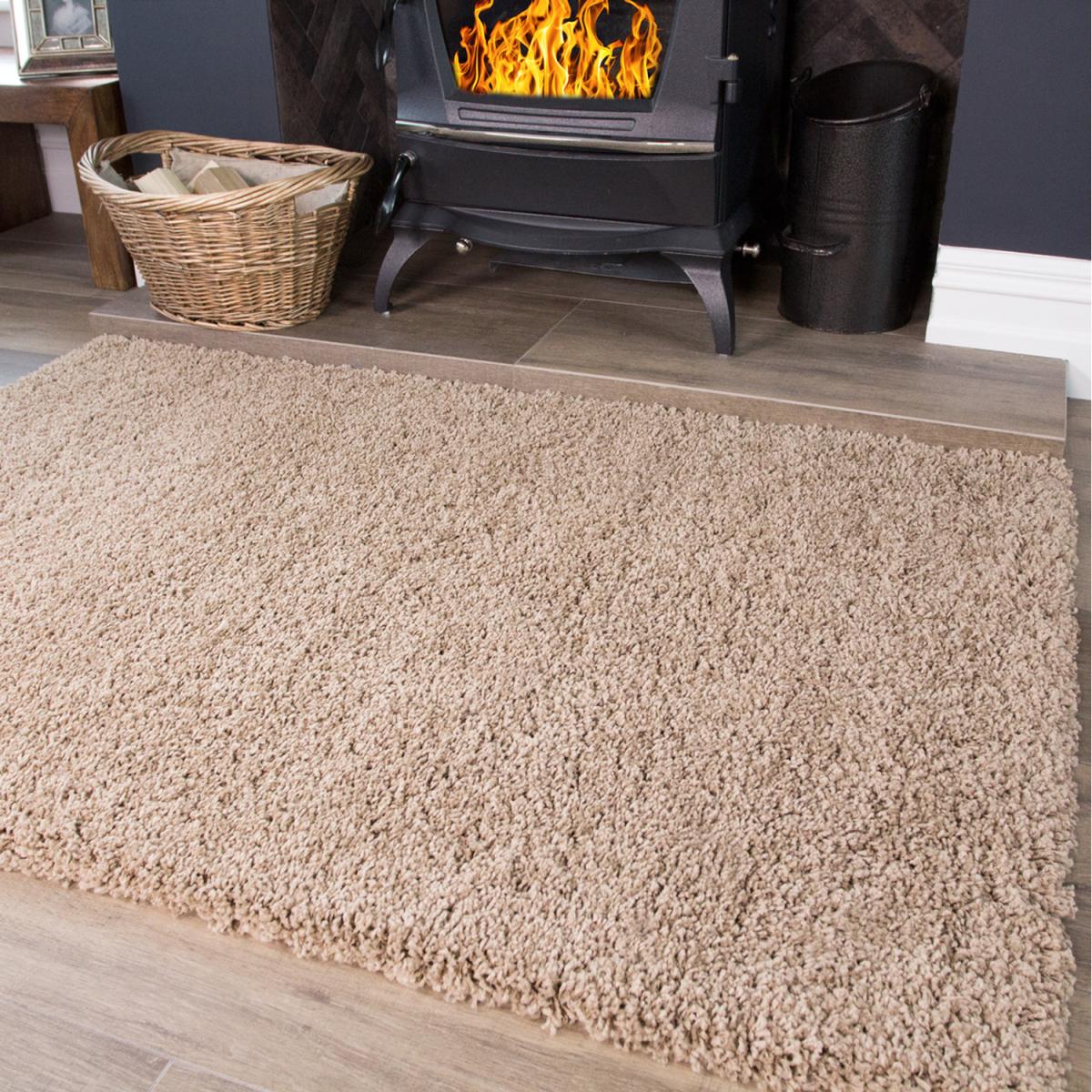 Soft Value Natural Oatmeal Beige Shaggy Area Rug - Oatmeal / 220 x 160cm – image 1