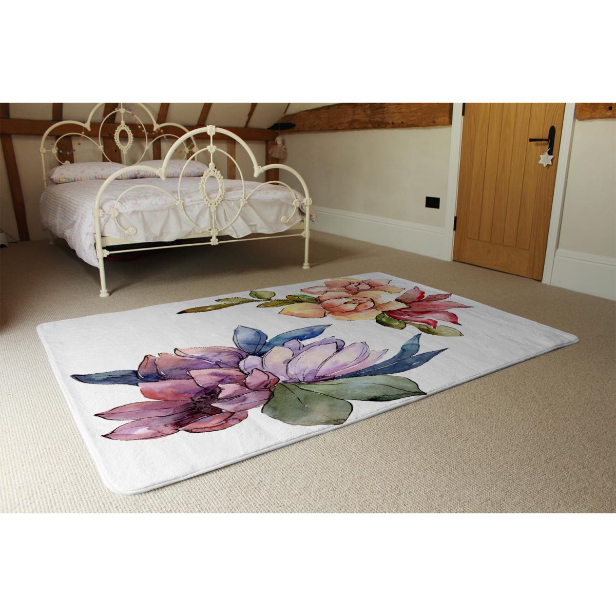Rainbow Flowers Designer Rug - White / 150cm – image 3