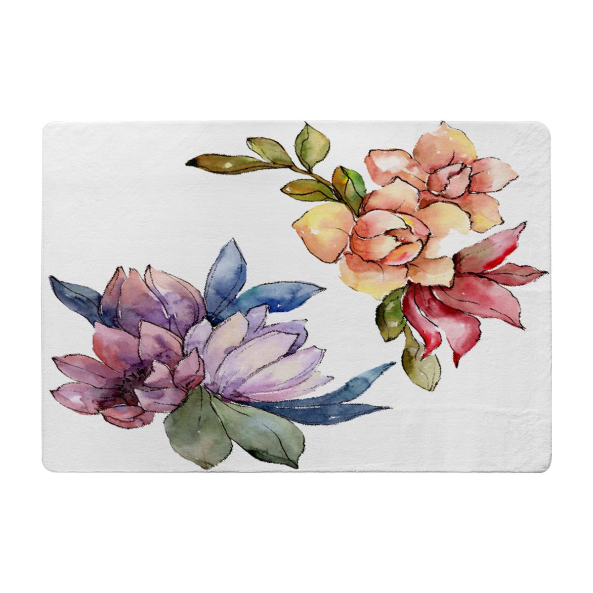 Rainbow Flowers Designer Rug - White / 150cm – image 1