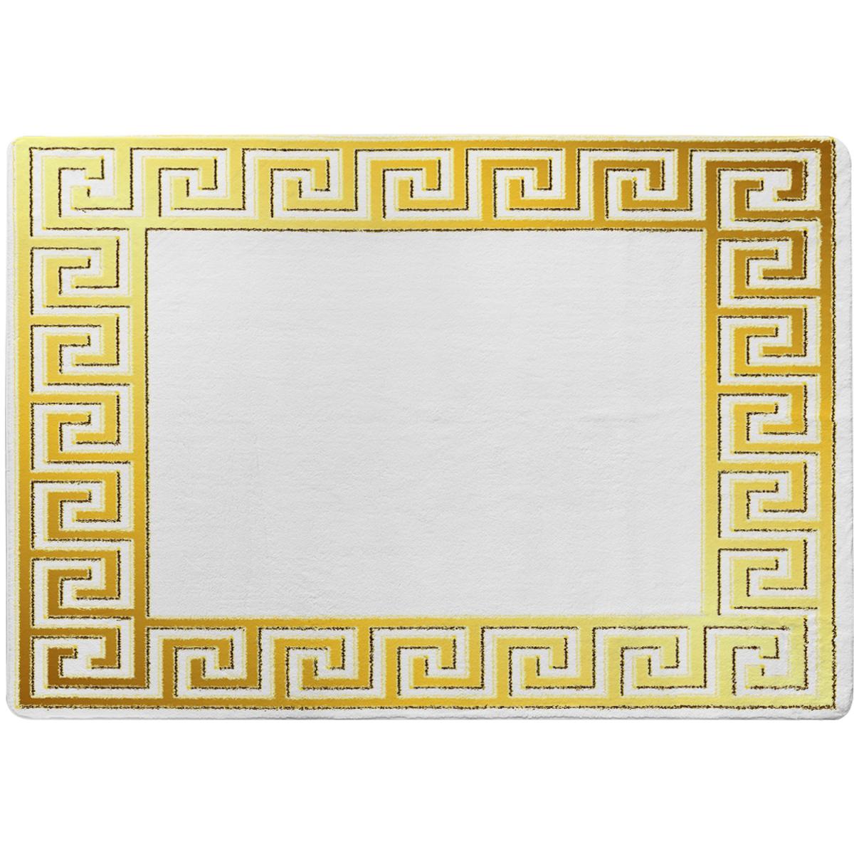 Golden Greek Ornamental Frame Rug - Gold / 230cm – image 2