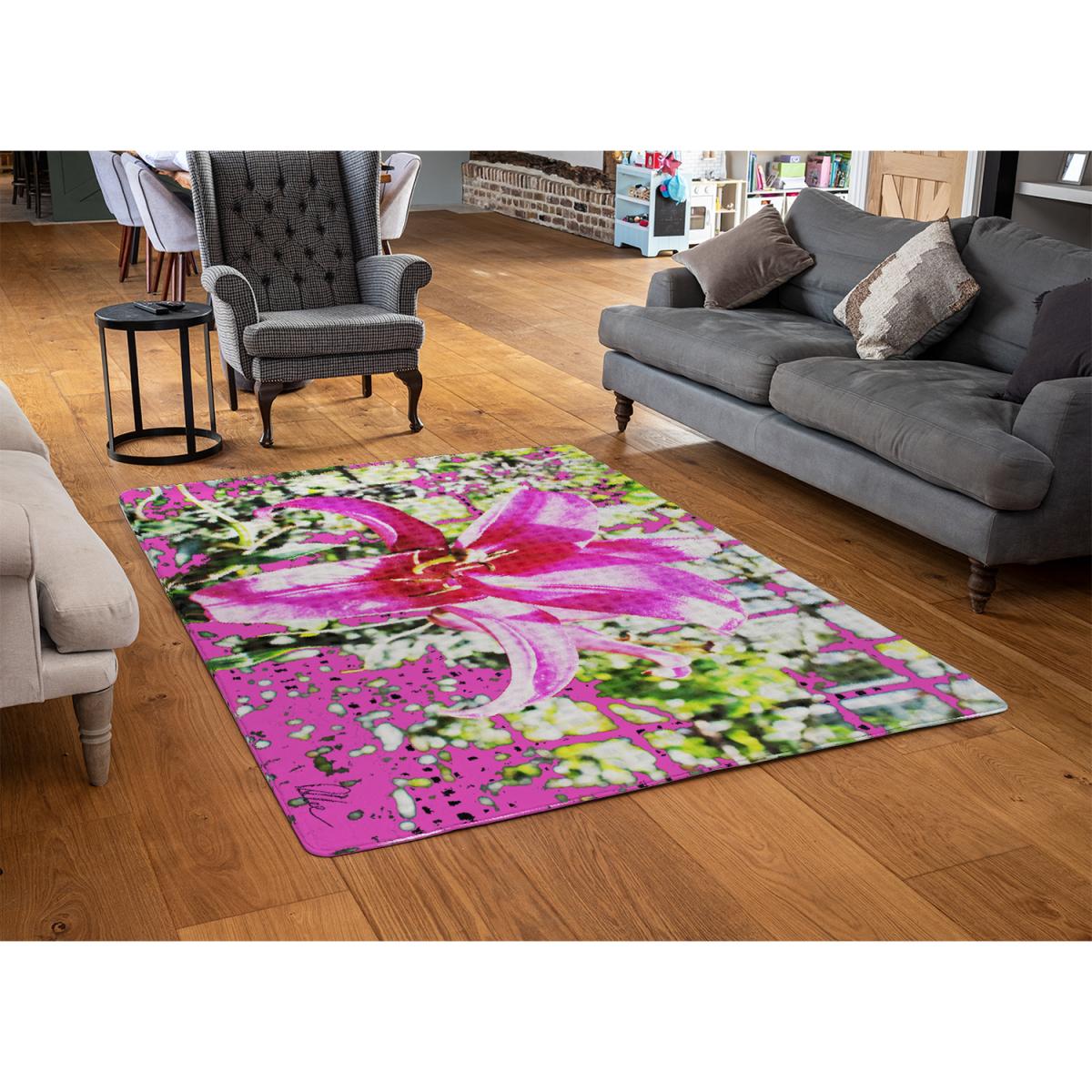 Pink Flower Rug - Pink / 230cm – image 3