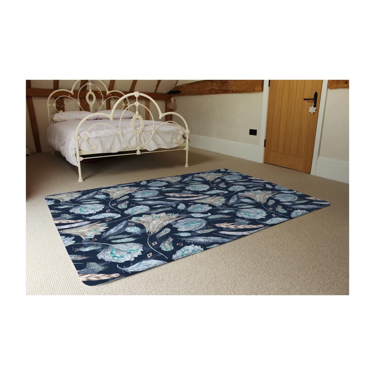 Boho Chic Indigo Pattern Rug - Blue / 230cm – image 1