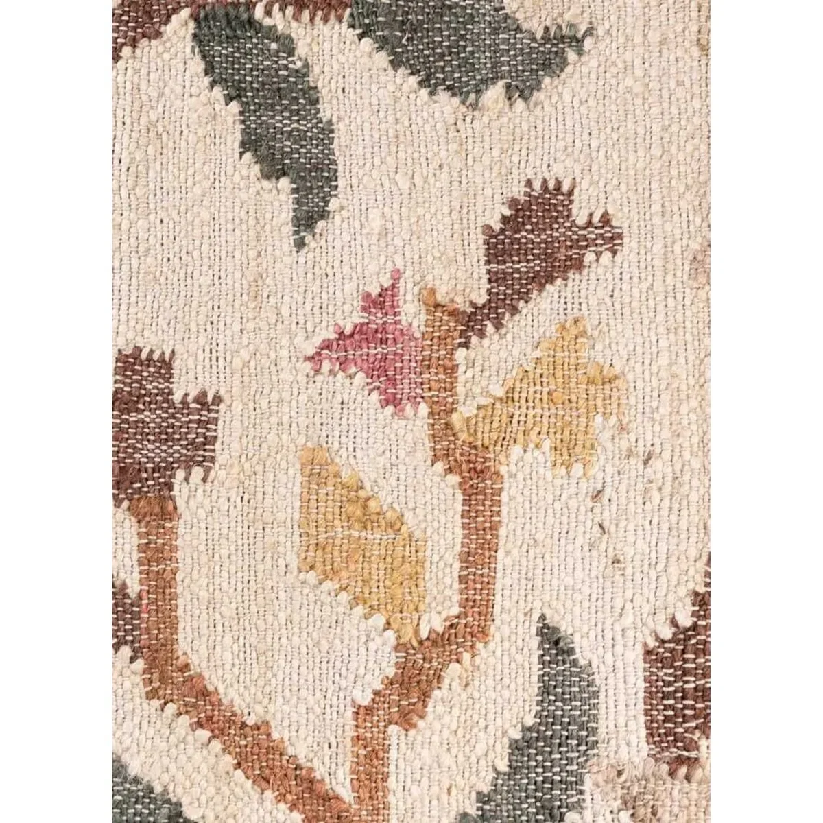 Hanse Home Elle Decoration Roya Afghan Kelim Violette Jute Floral Rug Cream - Cream / 150.0cm – image 3