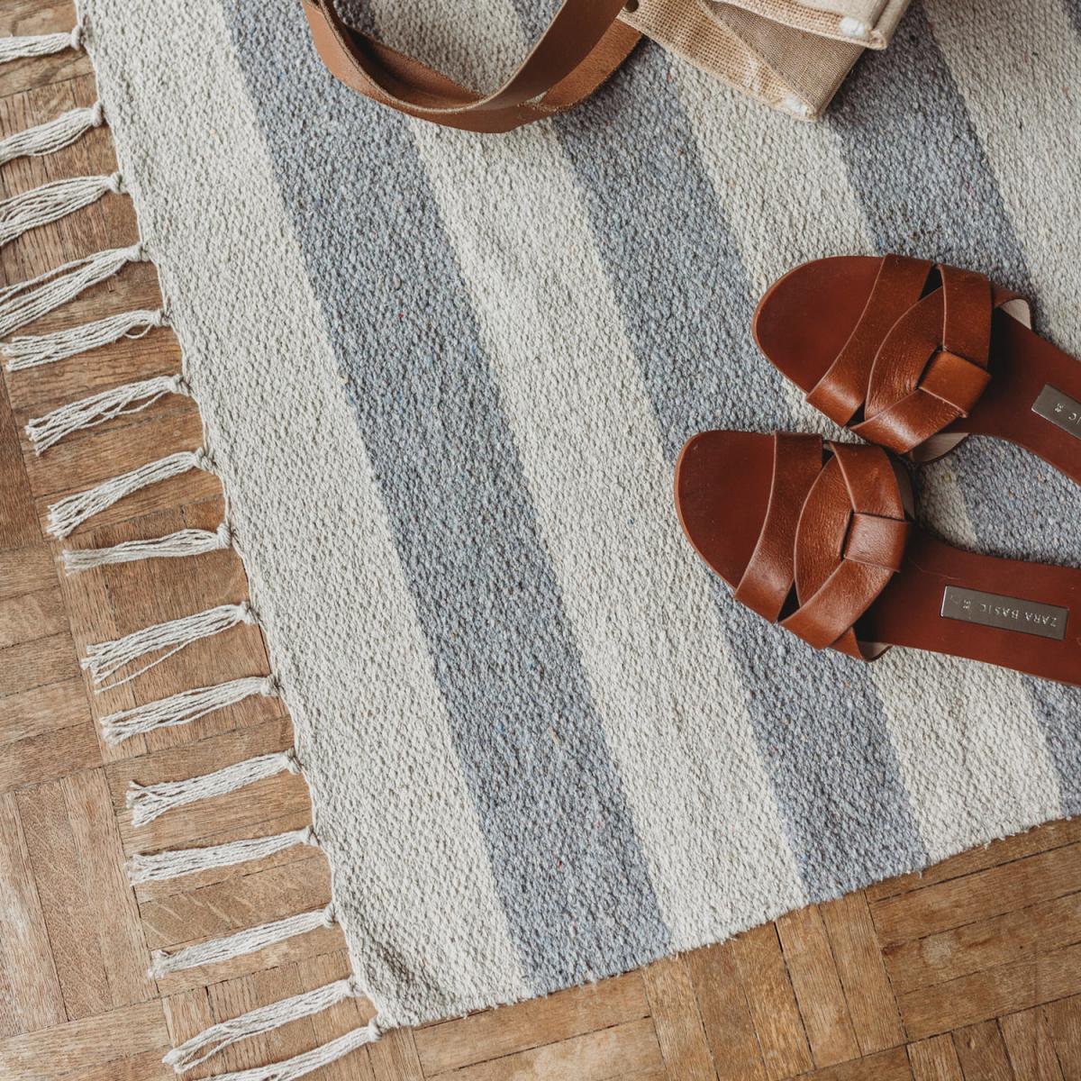 Lena - sustainable cotton and jute rug - grey – image 2