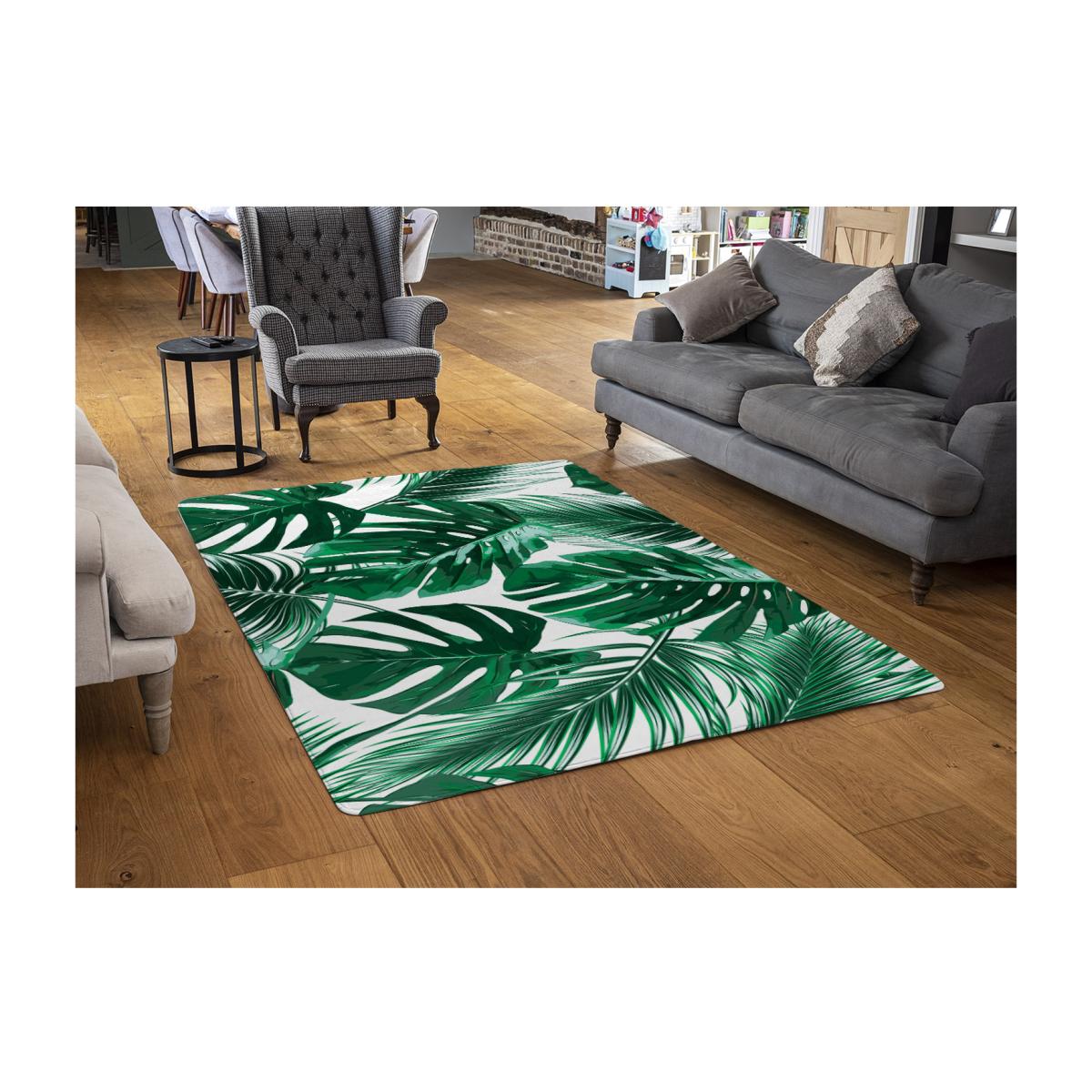 Palm Leaves Rug - Green / 230cm