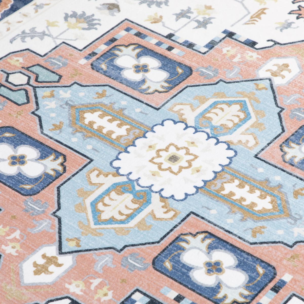 Large Floral Boho Area Rugs Carpet for Living Room, Bedroom - Blue – image 4