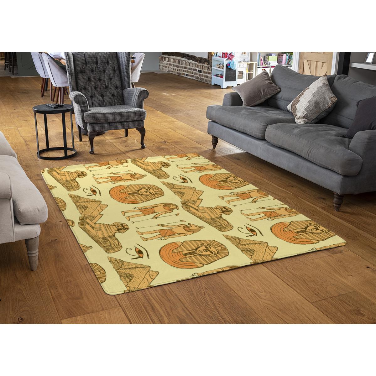 Egyptians Sphinx Rug - Yellow / 110cm – image 2