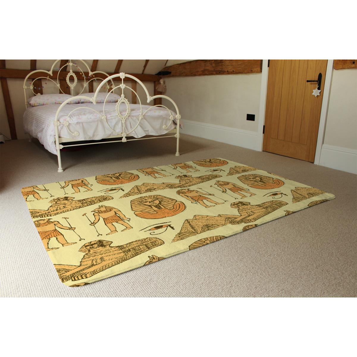 Egyptians Sphinx Rug - Yellow / 110cm – image 3