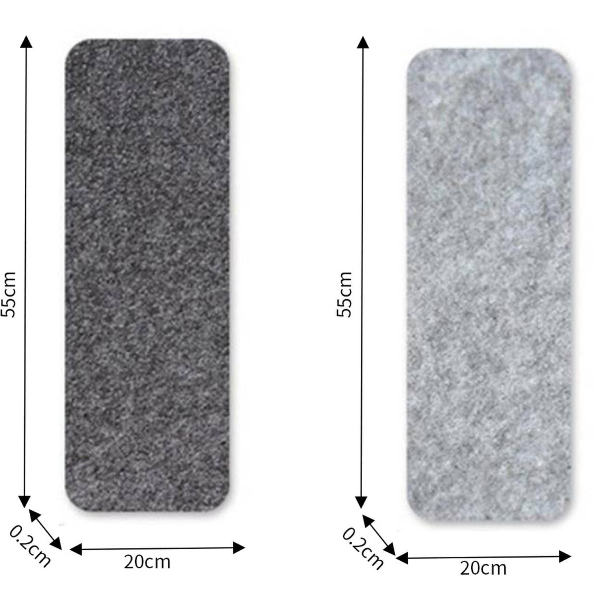 14 Piece Set Tread Rugs for Stair - Dark Grey – image 2