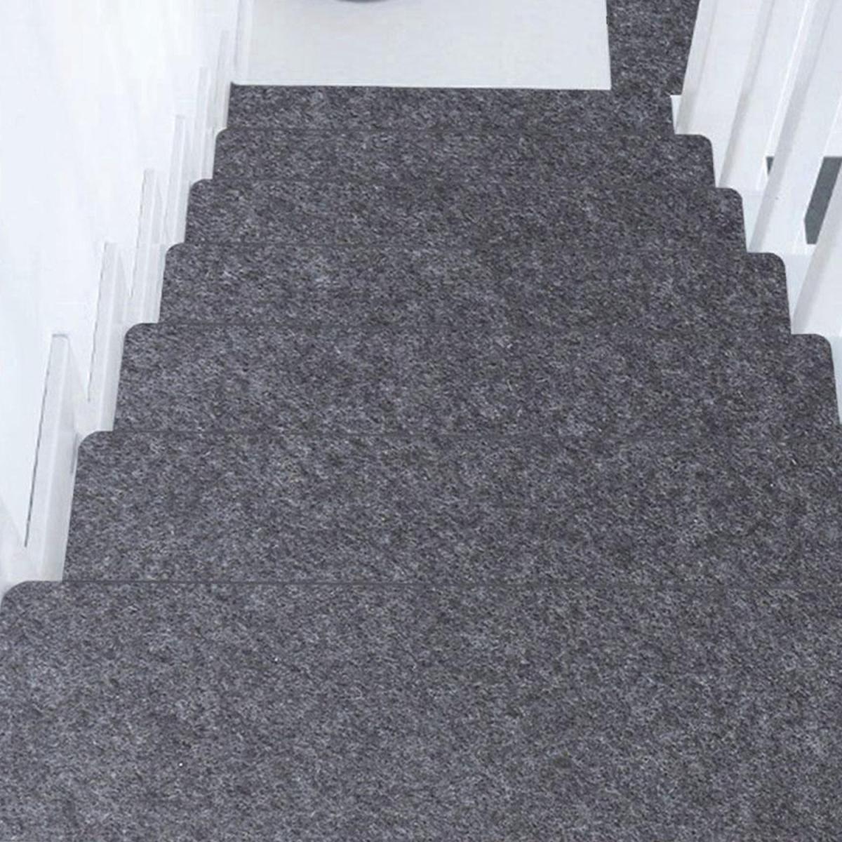 14 Piece Set Tread Rugs for Stair - Dark Grey – image 3