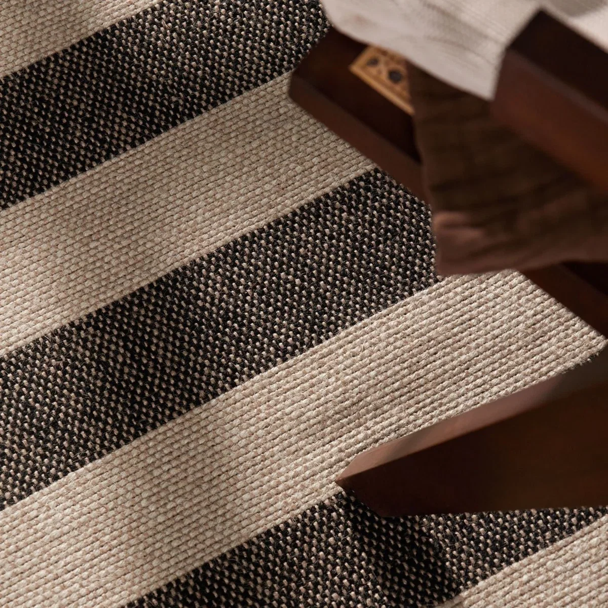 Hanse Home Handloom Playa Natural Jute Striped Runner Rug Black & White - Black & White / 230.0cm / 160.0cm – image 5