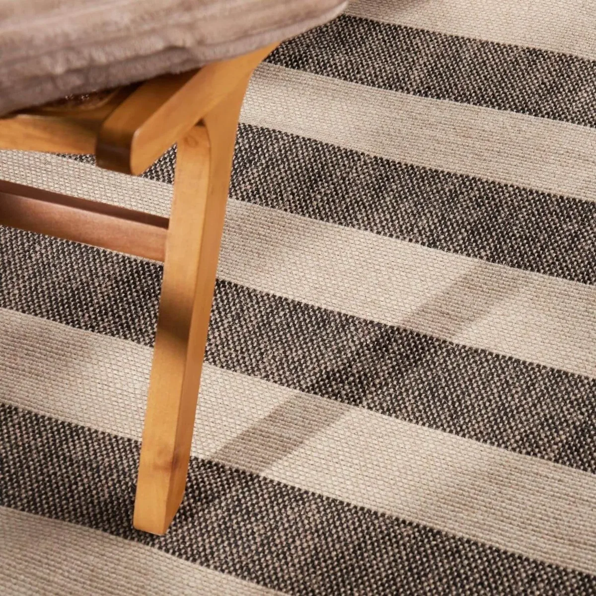 Hanse Home Handloom Playa Natural Jute Striped Runner Rug Black & White - Black & White / 230.0cm / 160.0cm – image 6