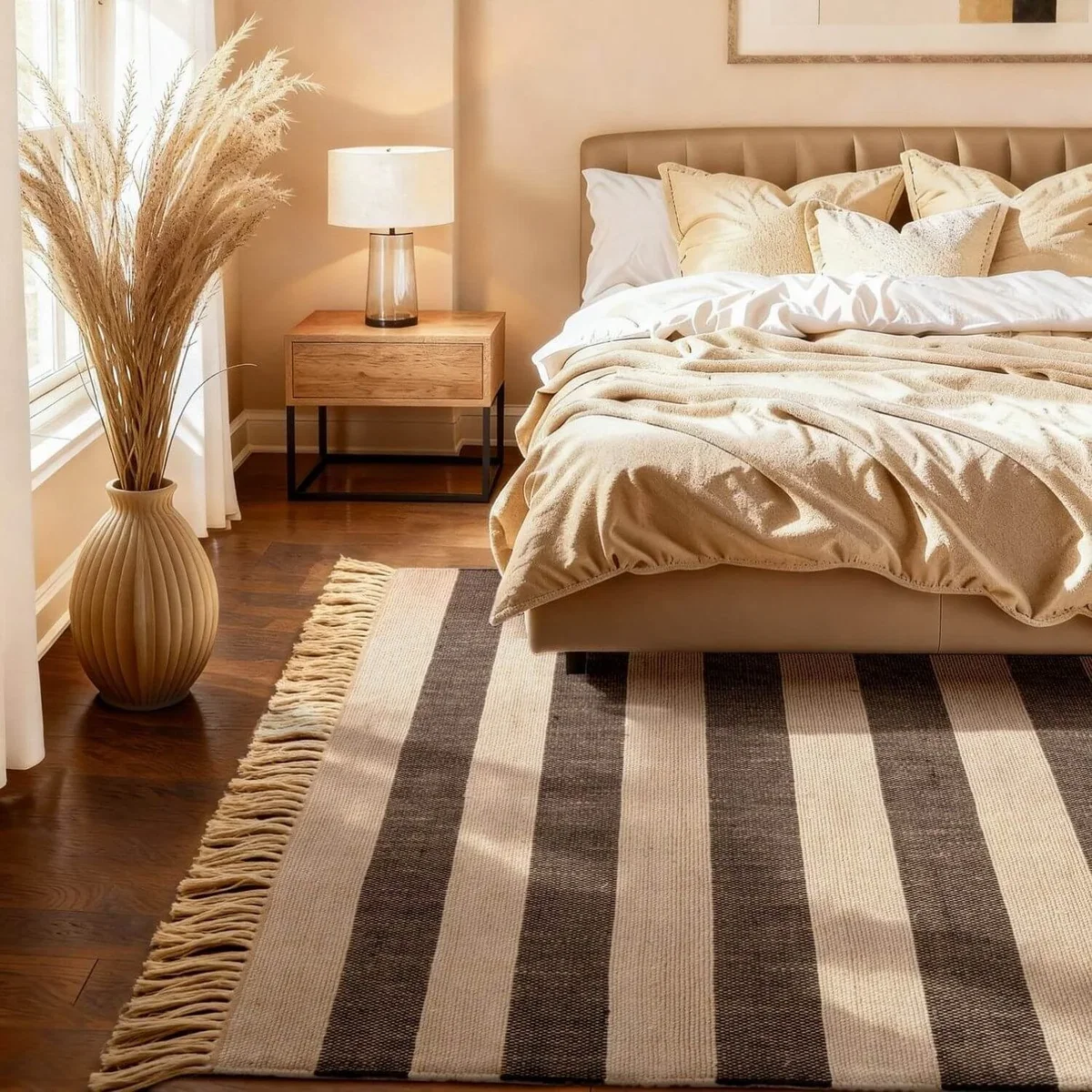 Hanse Home Handloom Playa Natural Jute Striped Runner Rug Black & White - Black & White / 230.0cm / 160.0cm – image 9
