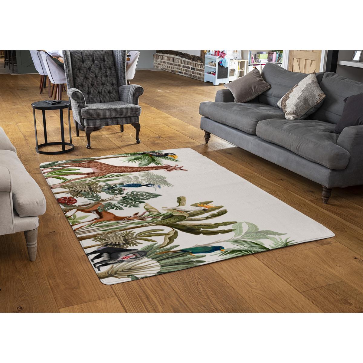 Tropical Animals Rug - Brown / 230cm – image 3