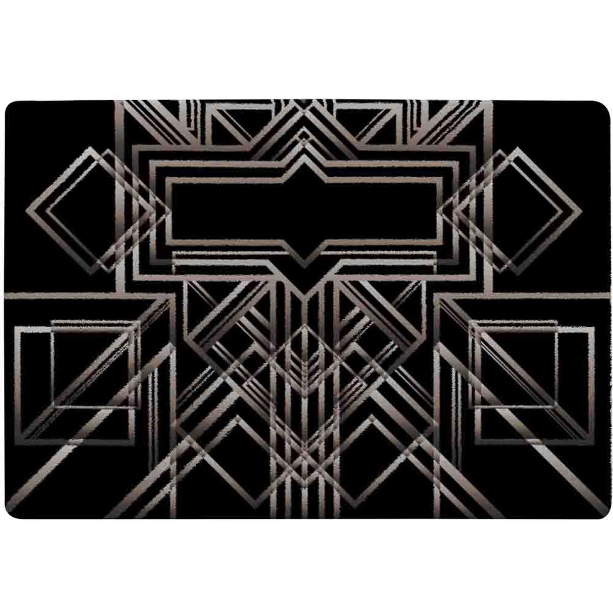 Geometric Art Rug - Black / 110cm – image 2