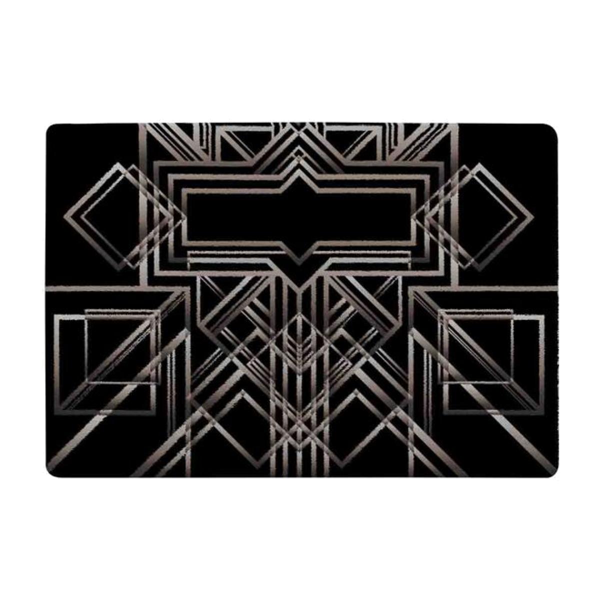 Geometric Art Rug - Black / 110cm – image 1