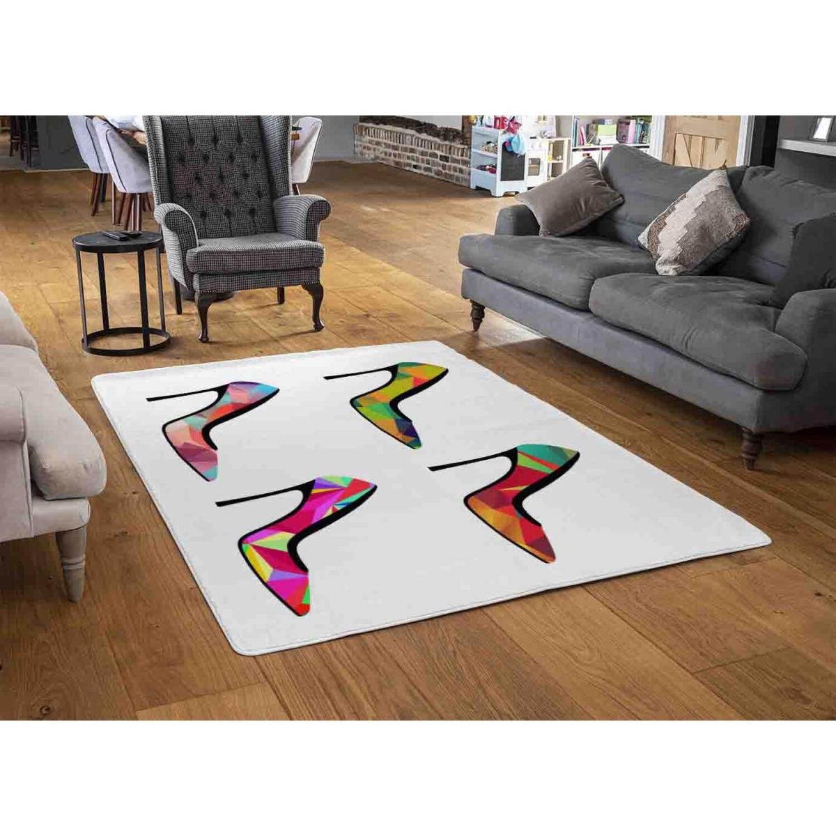 Geometric High Heels Rug - White / 230cm – image 3
