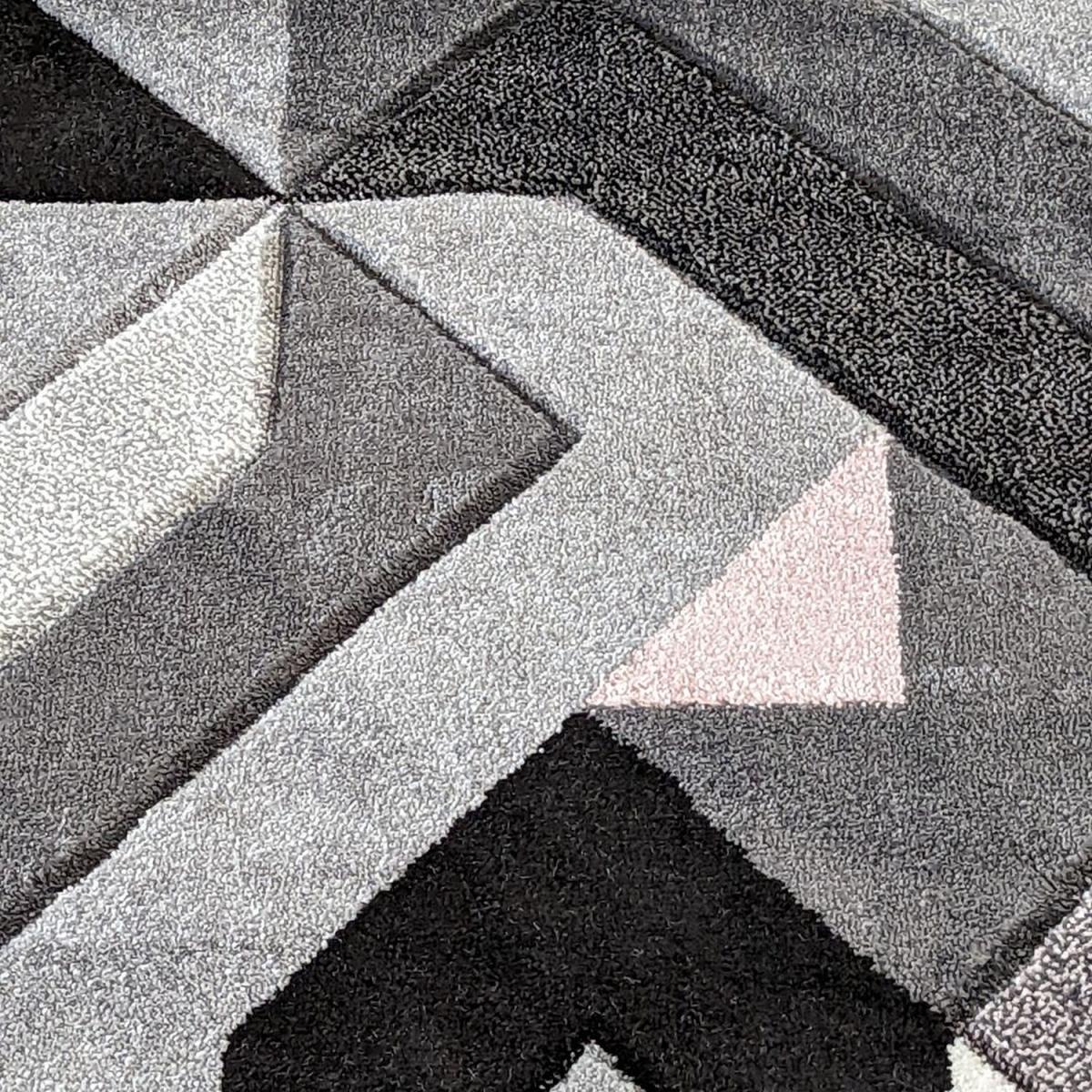 Blush Pink Herringbone Area Rug - Boston - Pink / 5g / 230cm – image 5