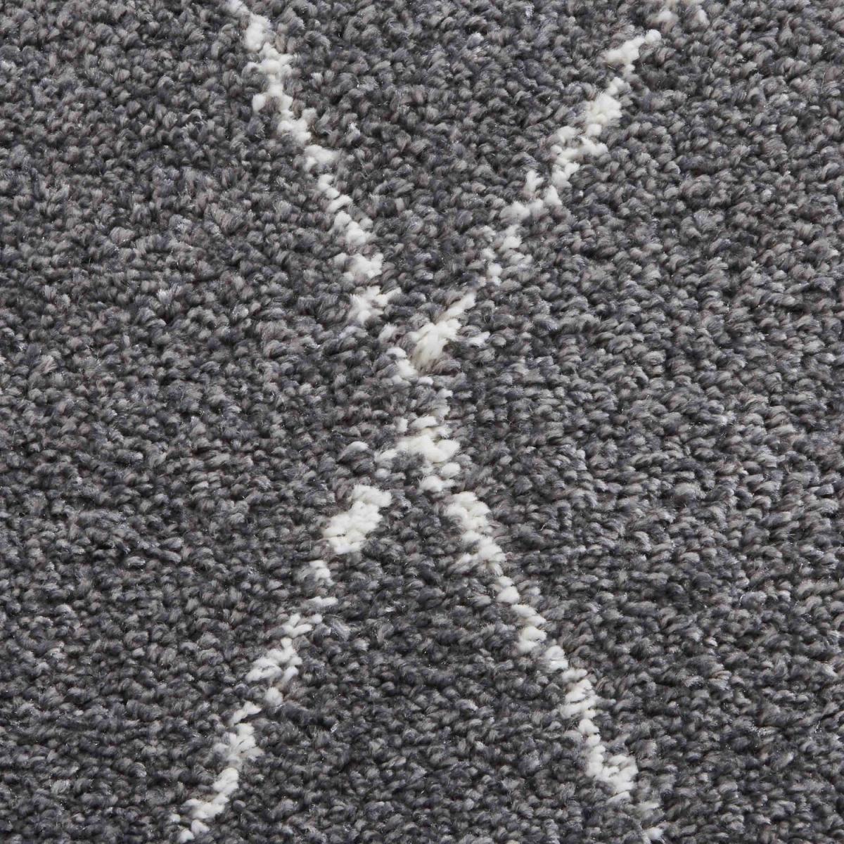 Grey Soft Moroccan Shaggy Living Room Rug - Grey / 5kg – image 6