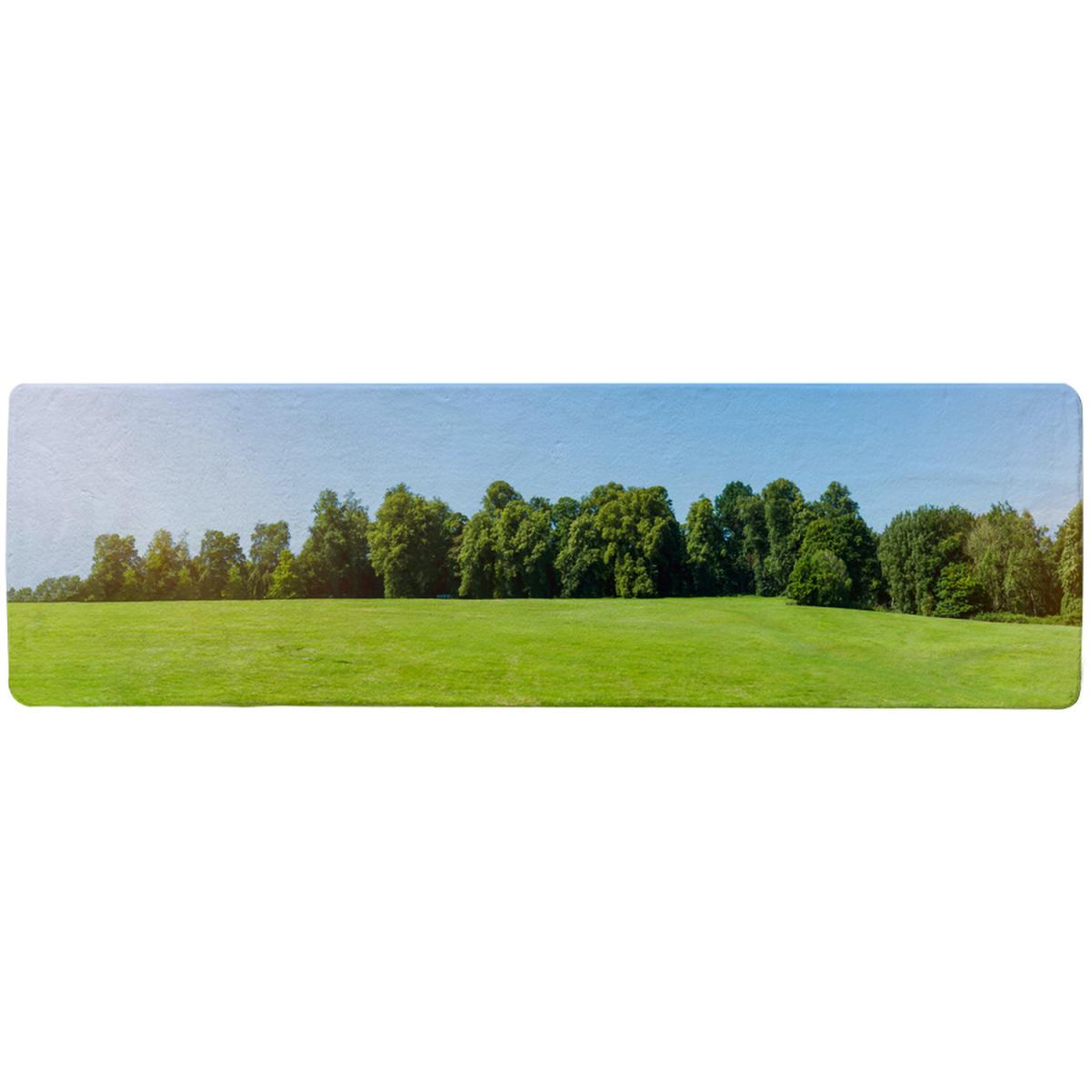 Environment public park with sun rays Designer Runner Rug - Green – image 2