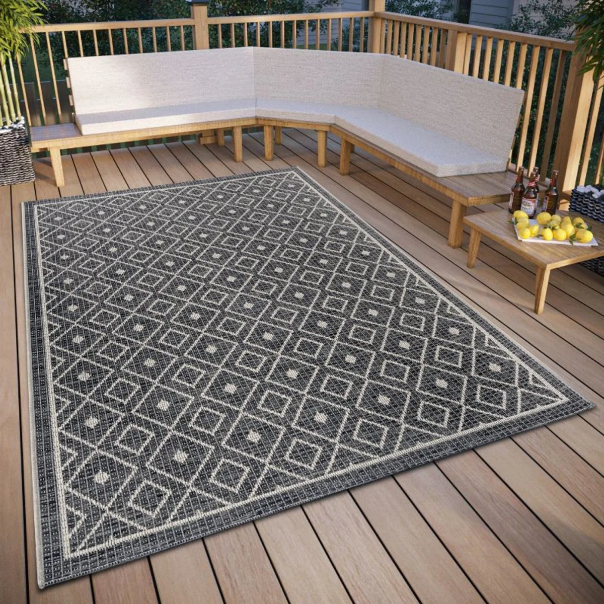 Tribal Scandi Indoor & Outdoor Rug Grey - Grey / 150.0cm – image 5