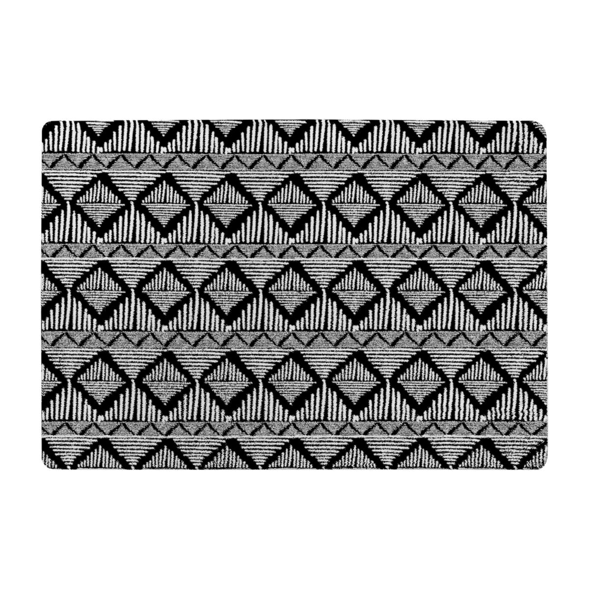 Geometric Line Pattern Rug - Black / 150cm – image 1