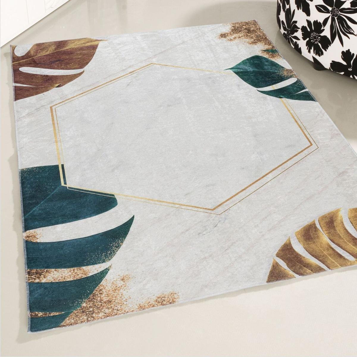 Caimas Collection Washable Rugs in Beige 2992B - Brown / 80cm / 80X300 cm