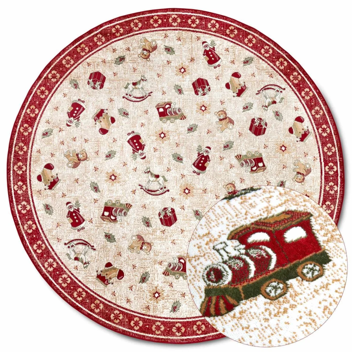 Villeroy & Boch Toys Delight Design Nostalgic Shine Round Rug Ø 150 cm Red - Red / 150cm – image 8