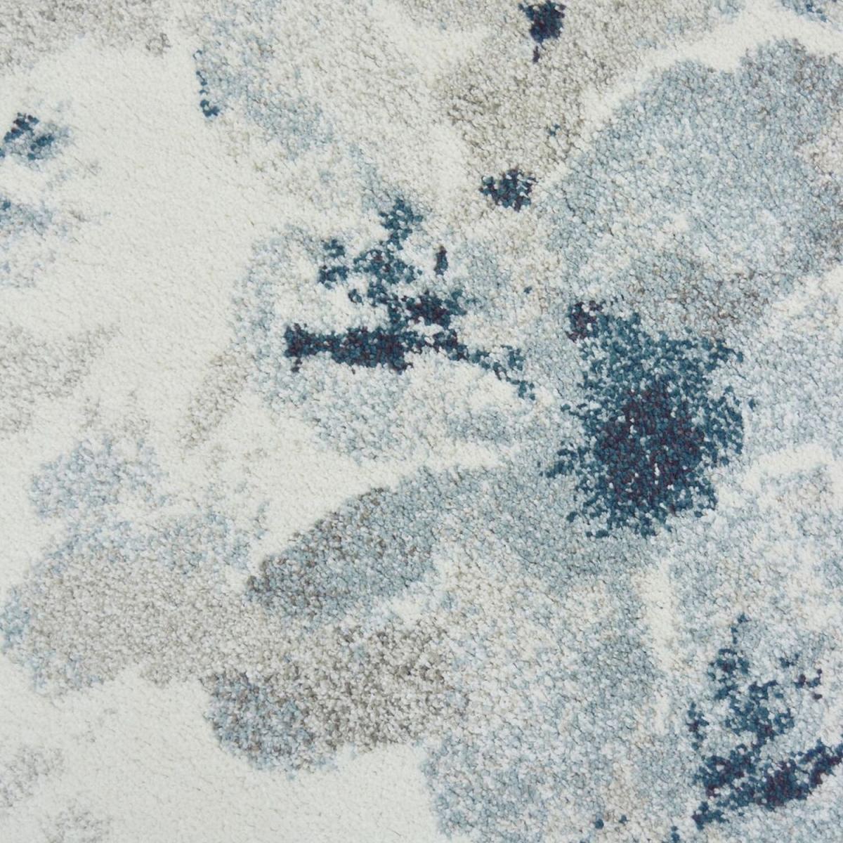 Blue Distressed Floral Rug - Pori - Blue / 150cm – image 3