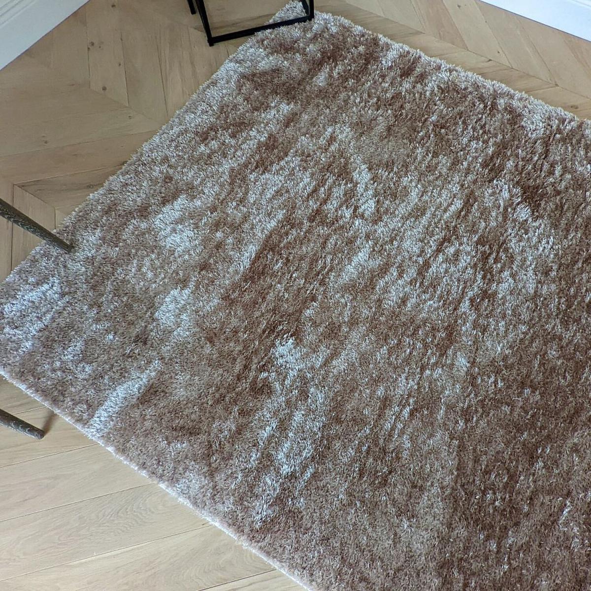Pink Soft Polyester Shaggy Rug - Lush - Pink / 110cm – image 1