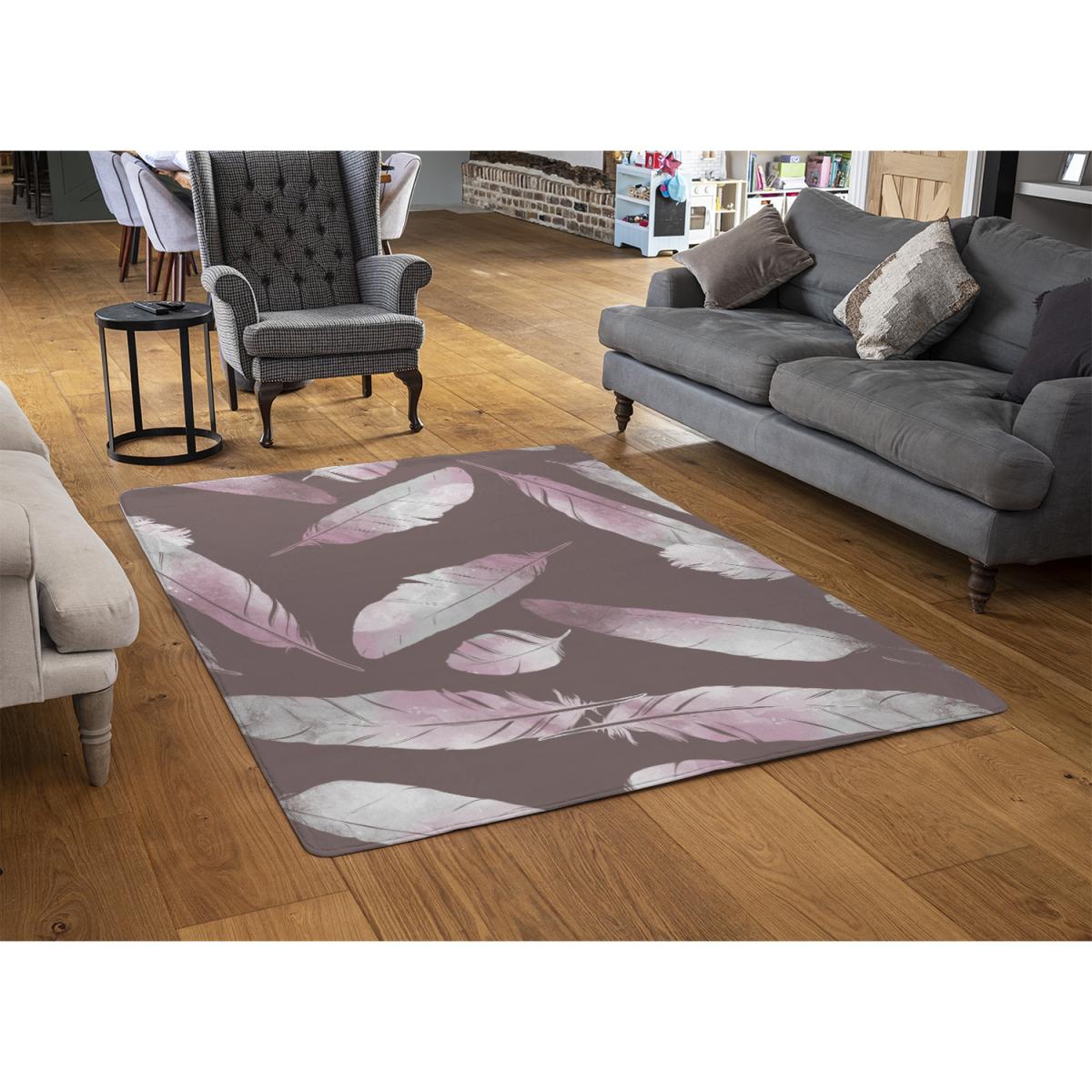 Imprints Bird Feathers Rug - Purple / 230cm – image 3