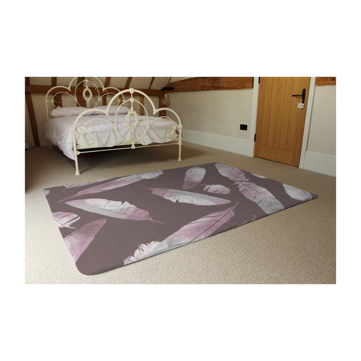 Imprints Bird Feathers Rug - Purple / 230cm – image 1
