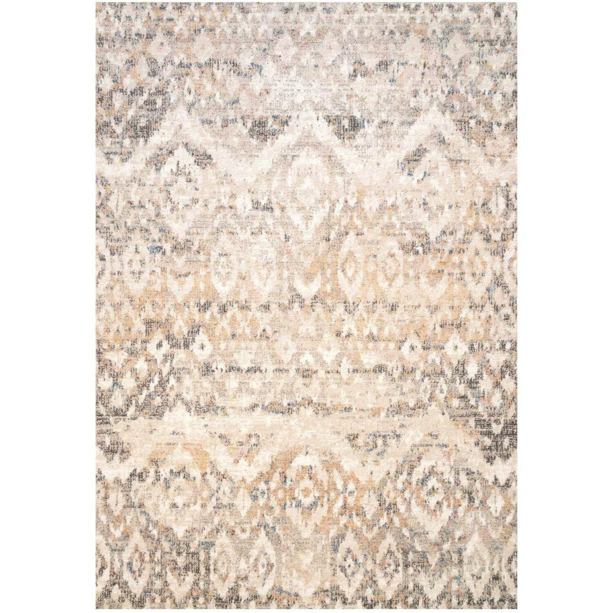 Natural Beige Gold Distressed Diamond Geometric Living Area Rug - Beige / 110 x 60cm – image 5