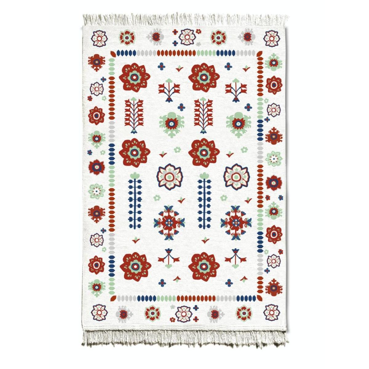 The Mia Floral Kilim Rug - Multicolour – image 4