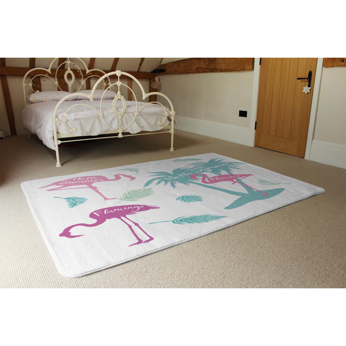 Palm Flamingo Designer Rug - Pink / 110cm – image 3