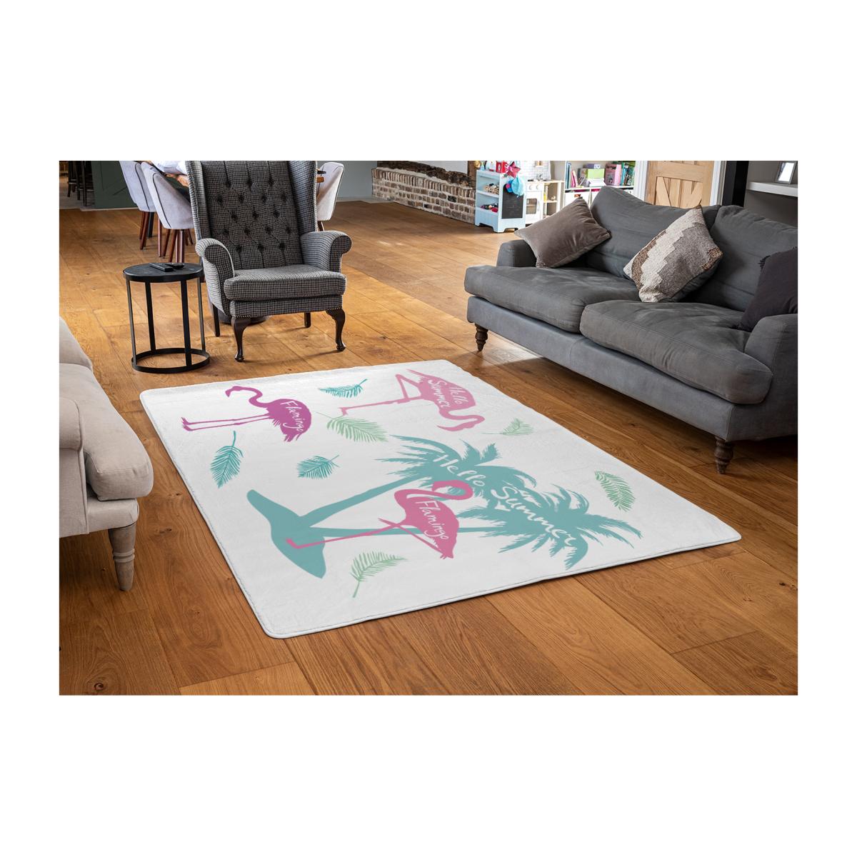 Palm Flamingo Designer Rug - Pink / 110cm – image 1