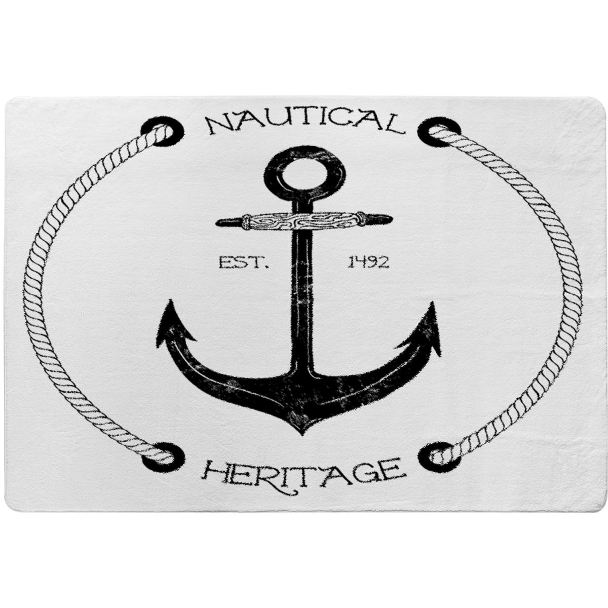 Nautical Anchor Rug - Black / 230cm – image 2