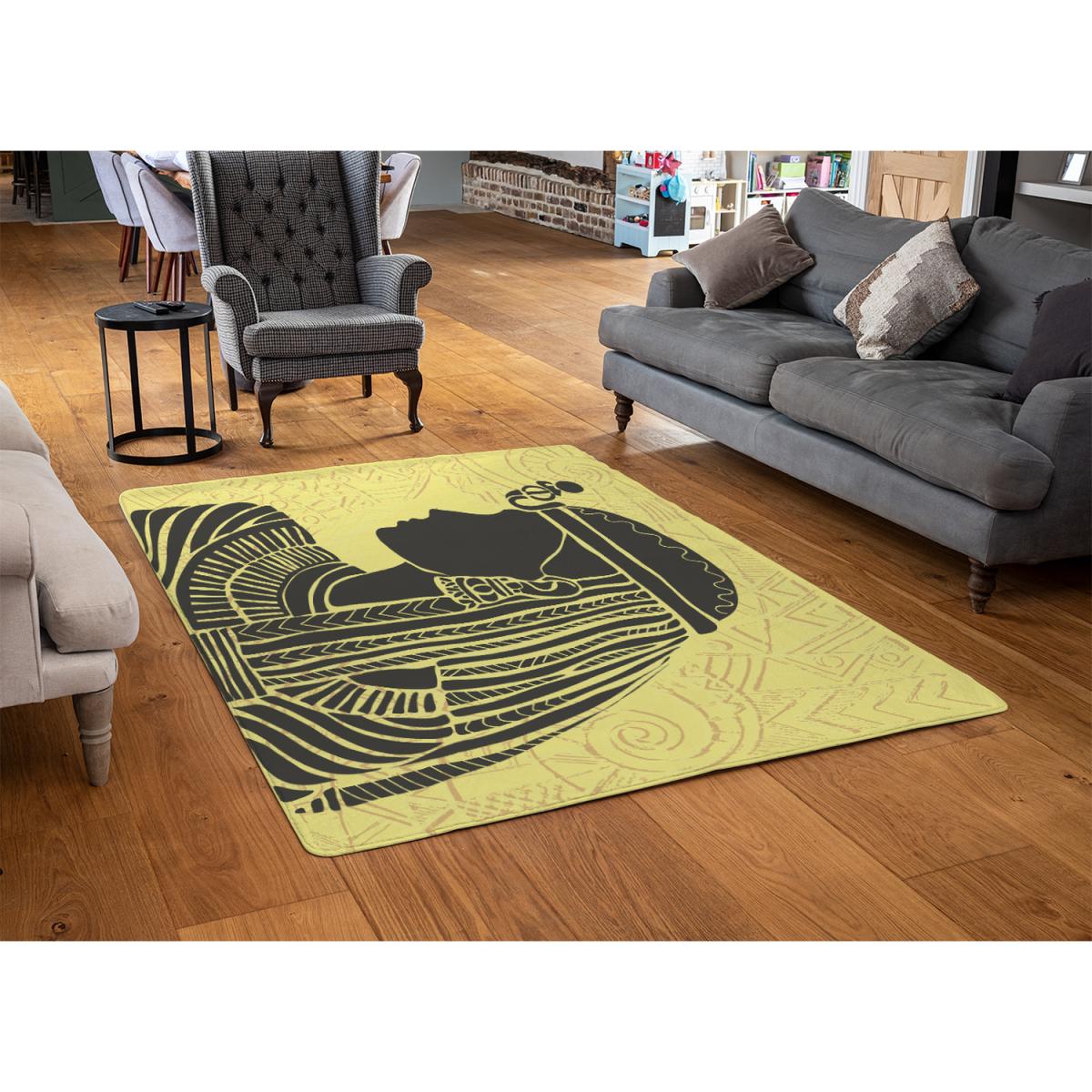 Egyptian Women On Yellow Rug - Yellow / 110cm – image 2